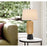 Cal Lighting Wicker 2 Lt Table Lamp, Wicker/Black