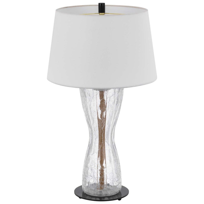 Cal Lighting Andria 2 Lt Table Lamp, Crackle Glass