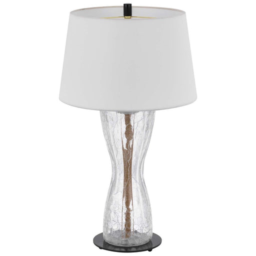 Cal Lighting Andria 2 Lt Table Lamp, Crackle Glass