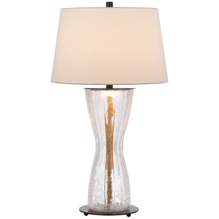 Cal Lighting Andria 2 Lt Table Lamp, Crackle Glass
