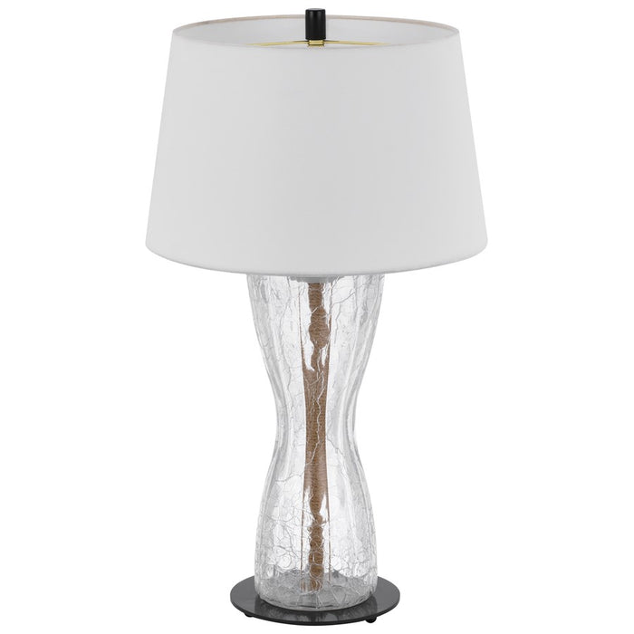 Cal Lighting Andria 2 Lt Table Lamp, Crackle Glass