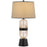 Cal Lighting Sesto 2 Lt Table Lamp, Frosted Glass/Black