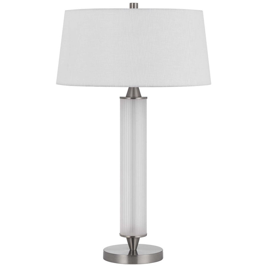Cal Lighting Pavia 2 Lt Table Lamp, Fluted frosted Glass/Steel - BO-3222TB