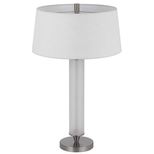 Cal Lighting Pavia 2 Lt Table Lamp, Fluted frosted Glass/Steel