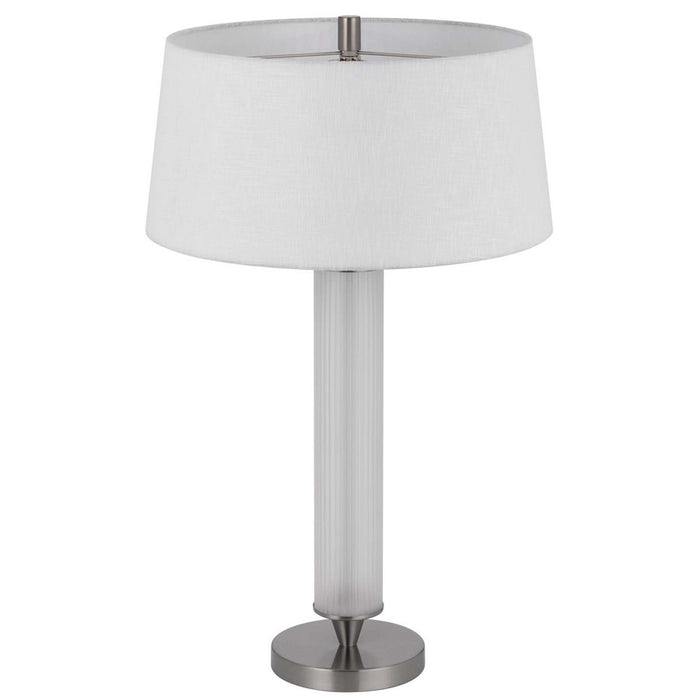 Cal Lighting Pavia 2 Lt Table Lamp, Fluted frosted Glass/Steel