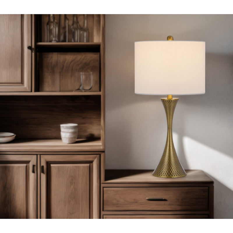 Cal Lighting Imola 1 Lt Table Lamp, Antique Brass