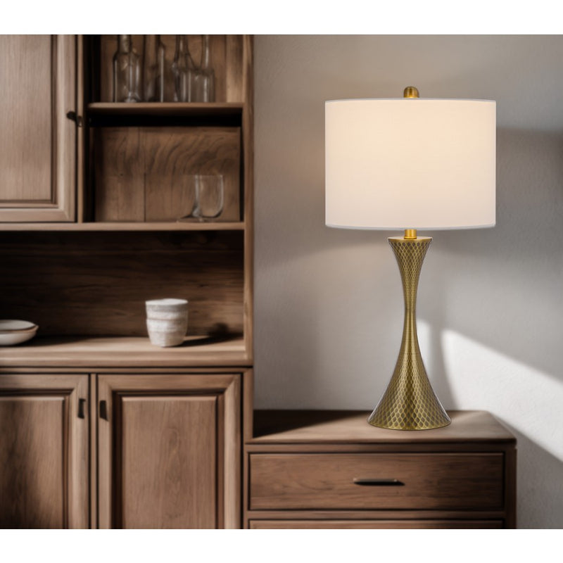 Cal Lighting Imola 1 Lt Table Lamp, Antique Brass