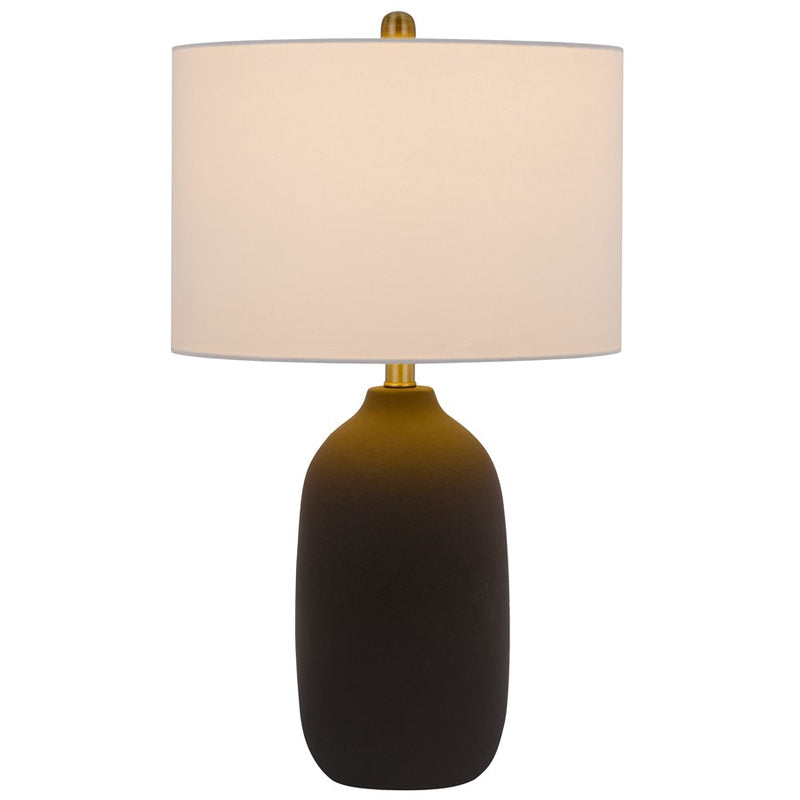 Cal Lighting Trani 1 Lt Table Lamp, Matte Black