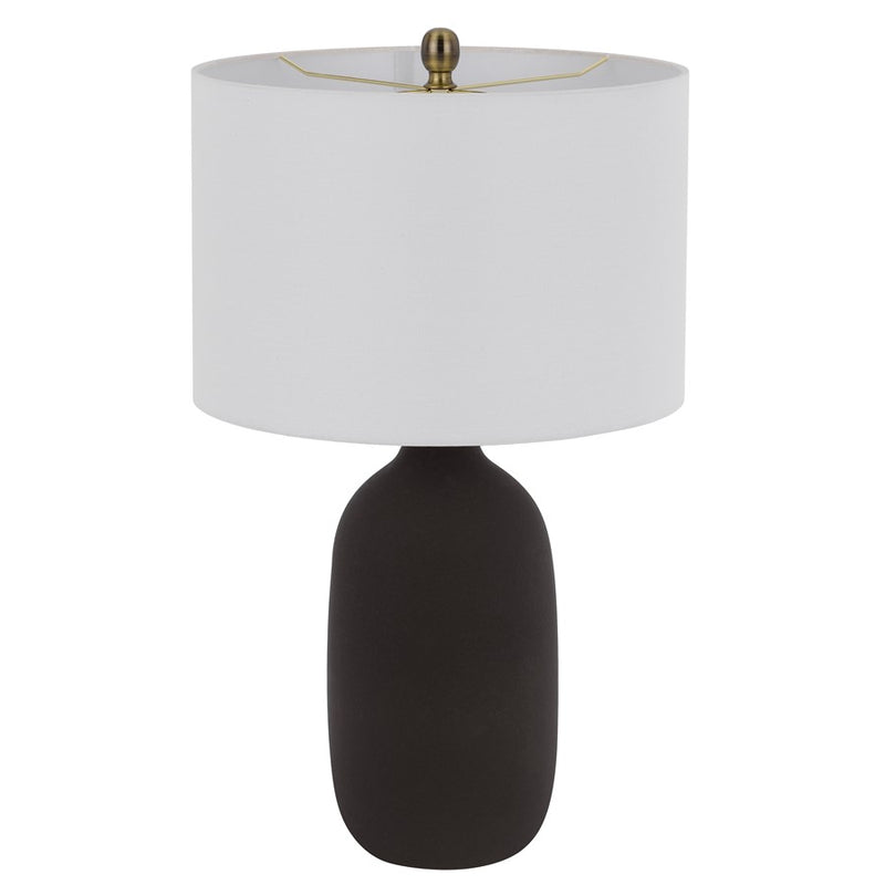 Cal Lighting Trani 1 Lt Table Lamp, Matte Black