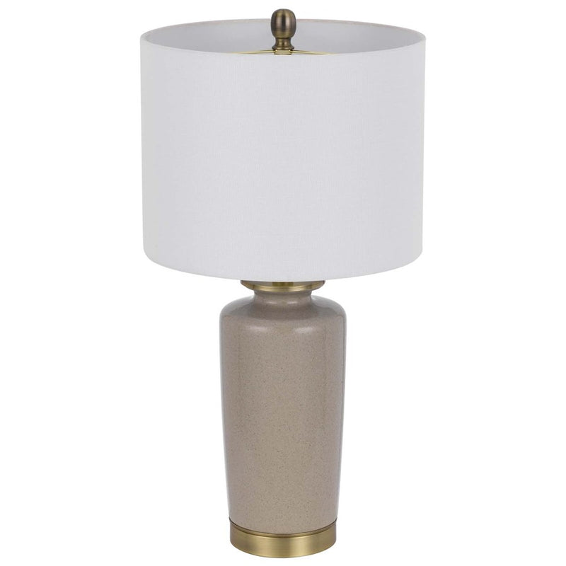 Cal Lighting Modica 1 Lt Table Lamp, Sand/Antique Brass