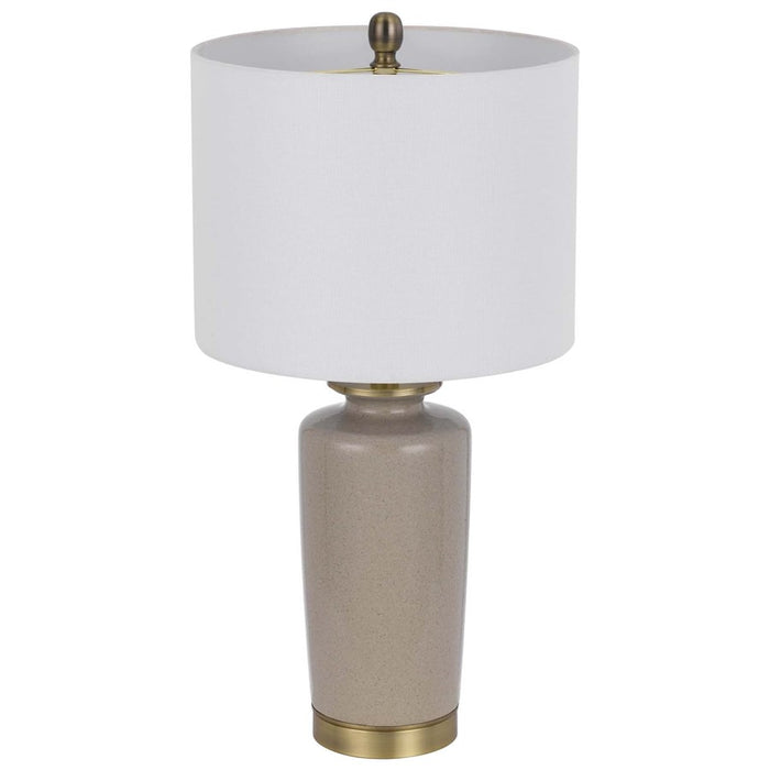 Cal Lighting Modica 1 Lt Table Lamp, Sand/Antique Brass