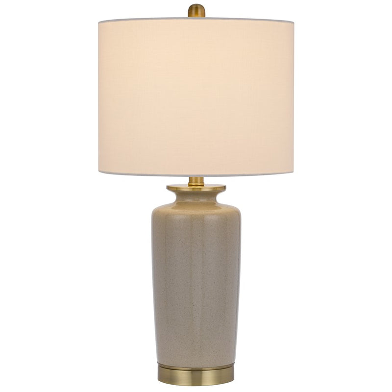 Cal Lighting Modica 1 Lt Table Lamp, Sand/Antique Brass