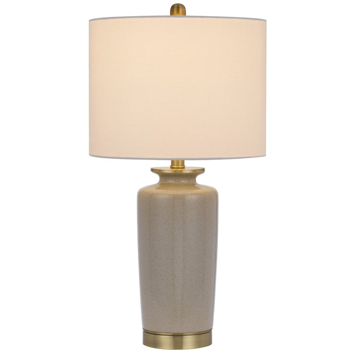 Cal Lighting Modica 1 Lt Table Lamp, Sand/Antique Brass