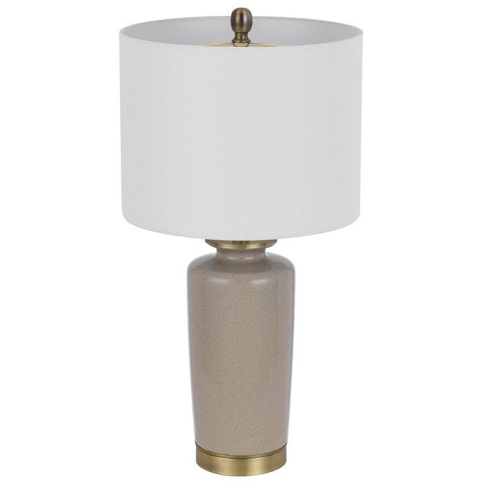 Cal Lighting Modica 1 Lt Table Lamp, Sand/Antique Brass
