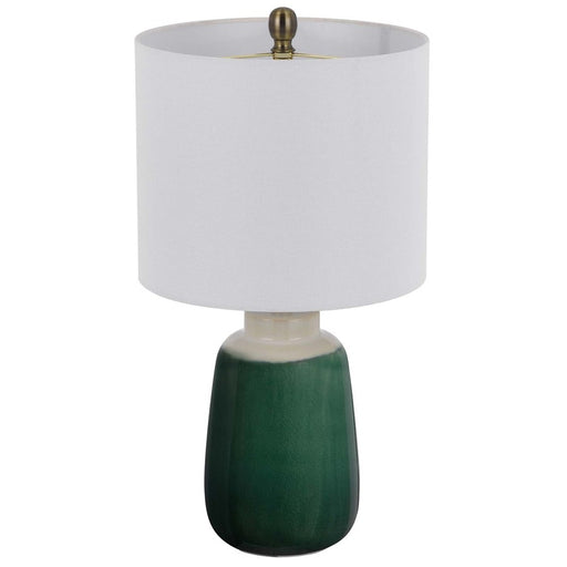 Cal Lighting Crotona 1 Lt Table Lamp, Garden Green