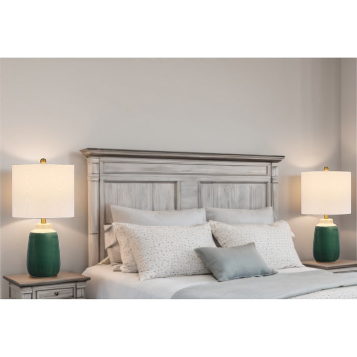 Cal Lighting Crotona 1 Lt Table Lamp, Garden Green