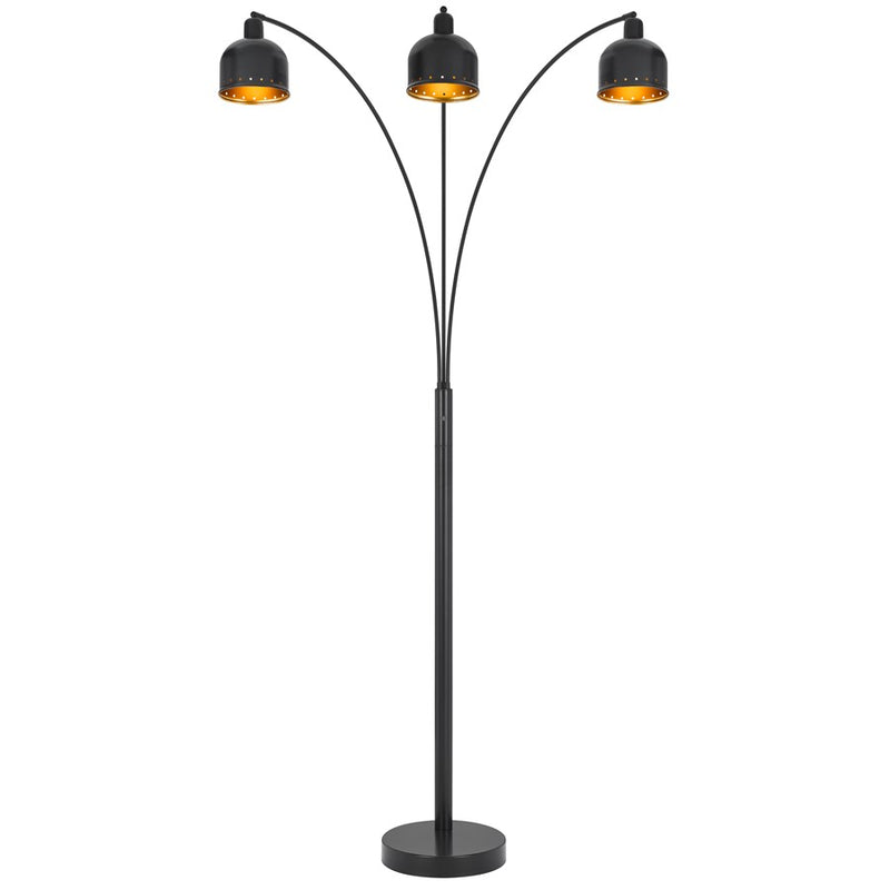 Cal Lighting Lovett 3 Light 86" Floor Lamp, Dark Bronze/Bronze