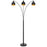 Cal Lighting Lovett 3 Light 86" Floor Lamp, Dark Bronze/Bronze