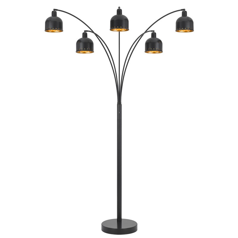 Cal Lighting Lovett 5 Light 86" Floor Lamp, Dark Bronze/Bronze