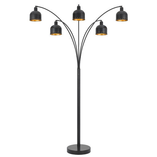 Cal Lighting Lovett 5 Light 86" Floor Lamp, Dark Bronze/Bronze