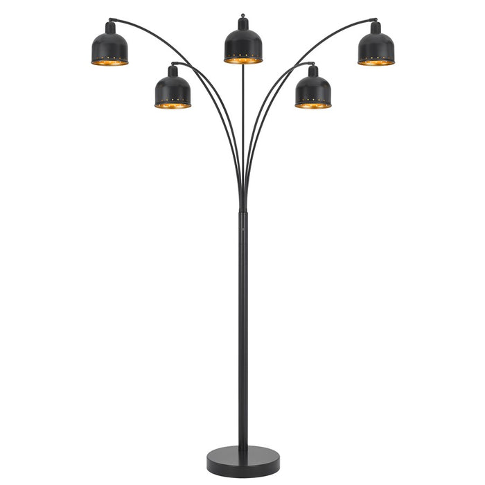 Cal Lighting Lovett 5 Light 86" Floor Lamp, Dark Bronze/Bronze