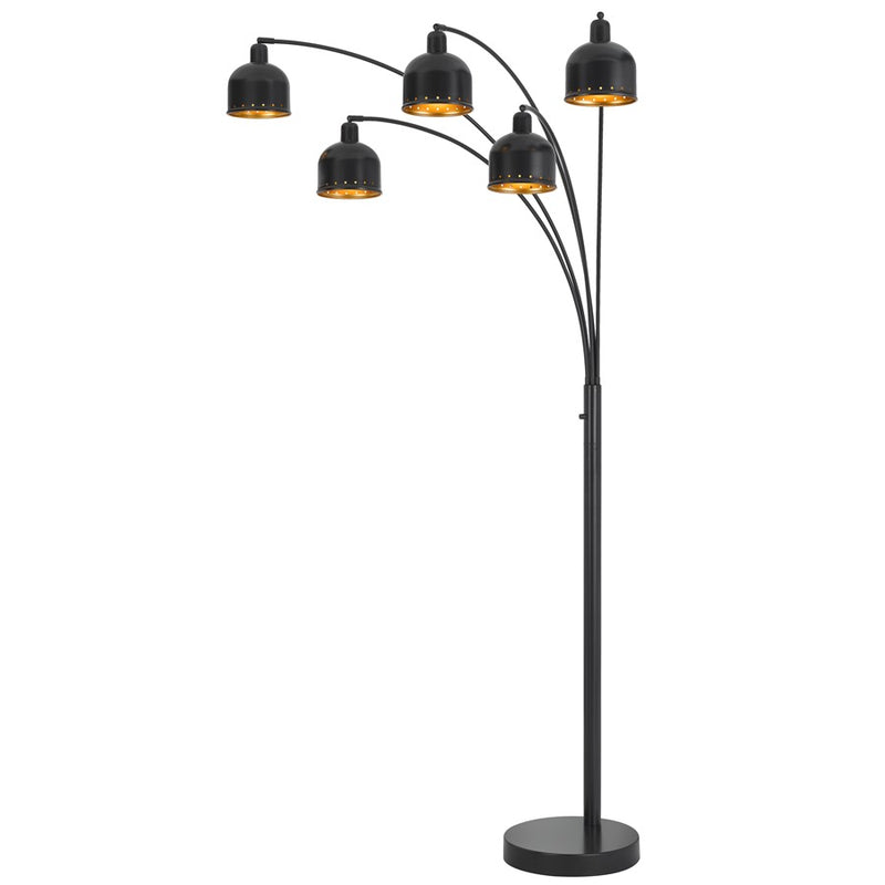 Cal Lighting Lovett 5 Light 86" Floor Lamp, Dark Bronze/Bronze
