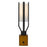Cal Lighting Woodsmere 1 Light 25" Table Lamp, Black/Wood/Off White