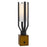 Cal Lighting Woodsmere 1 Light 25" Table Lamp, Black/Wood/Off White