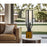 Cal Lighting Woodsmere 1 Light 25" Table Lamp, Black/Wood/Off White