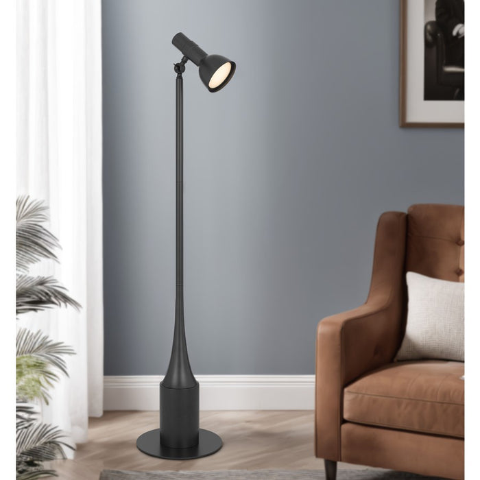Cal Lighting Allanson 1 Lt 55.5" Floor Lamp, Charcoal Grey