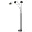 Cal Lighting Carley 3 Lt 92" Floor Lamp, Charcoal Grey