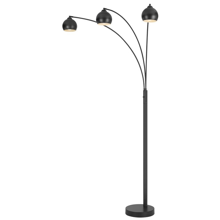 Cal Lighting Carley 3 Lt 92" Floor Lamp, Charcoal Grey