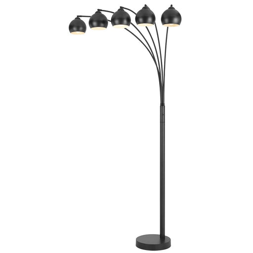 Cal Lighting Carley 5 Light 88" Floor Lamp, Charcoal Grey