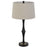 Cal Lighting Salter 1 Light 31" Table Lamp, Black/Brass/Linen