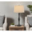 Cal Lighting Salter 1 Light 31" Table Lamp, Black/Brass/Linen
