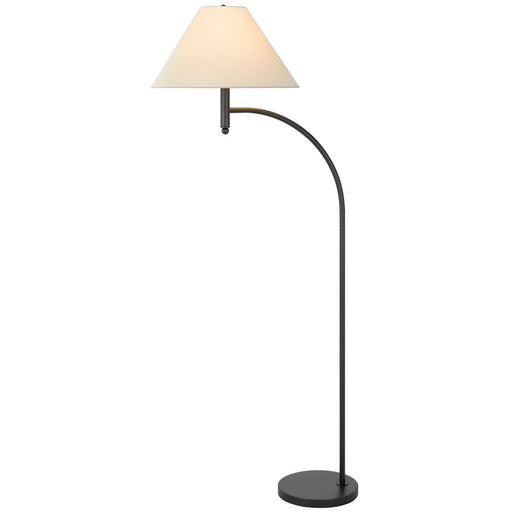 Cal Lighting Mosley 1 Lt 65" Floor Lamp, Charcoal Grey/Off White