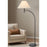 Cal Lighting Mosley 1 Lt 65" Floor Lamp, Charcoal Grey/Off White
