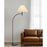 Cal Lighting Mosley 1 Lt 65" Floor Lamp, Charcoal Grey/Off White