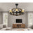 Cal Lighting Summerville 6 Lt Fandelier, Rustic