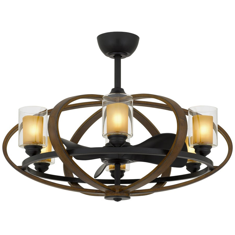 Cal Lighting Summerville 6 Lt Fandelier, Rustic
