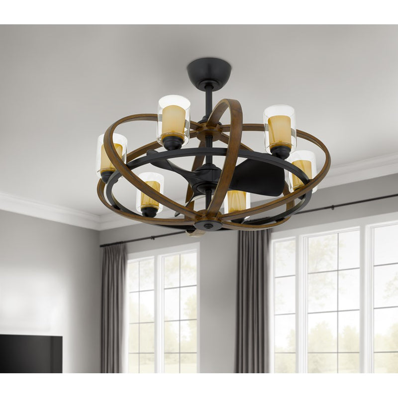 Cal Lighting Summerville 6 Lt Fandelier, Rustic