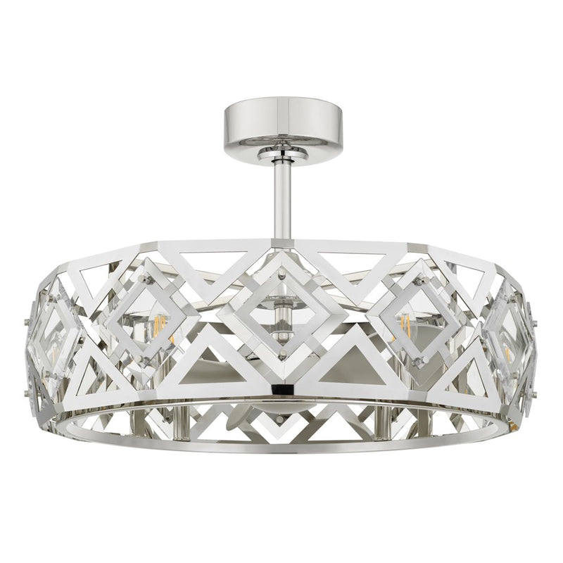 Cal Lighting Bario 6 Lt Fandelier, Chrome - CF-1008