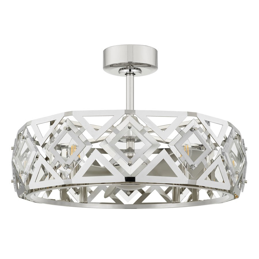 Cal Lighting Bario 6 Lt Fandelier, Chrome - CF-1008