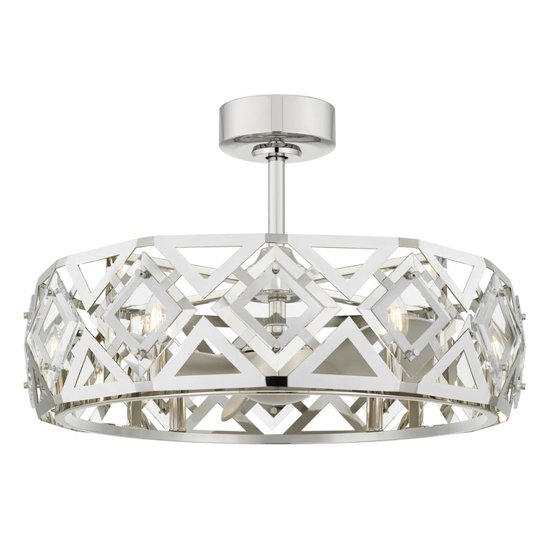 Cal Lighting Bario 6 Lt Fandelier, Chrome