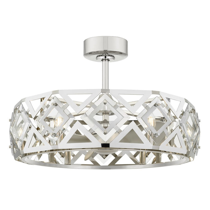 Cal Lighting Bario 6 Lt Fandelier, Chrome