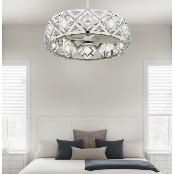 Cal Lighting Bario 6 Lt Fandelier, Chrome