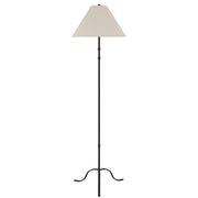 Cal Lighting Segovia 61in Floor Lamp | Transitional Black Metal and Fabric Shade | Living Room & Bedroom | 20 x 20 x 61 in | Model EC-1022FL