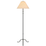 Cal Lighting Segovia 61in Floor Lamp | Transitional Black Metal and Fabric Shade | Living Room & Bedroom | 20 x 20 x 61 in | Model EC-1022FL