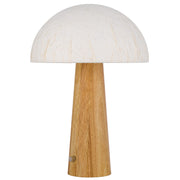 Cal Lighting Mogu 19.5in 1-Light Table Lamp | Modern Light Oak Wood and Paper Shade | Bedside & Office | 13.75 x 5.125 x 19.5 in | Model EC-1025TB