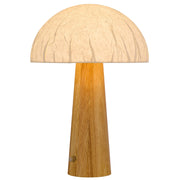 Cal Lighting Mogu 19.5in 1-Light Table Lamp | Modern Light Oak Wood and Paper Shade | Bedside & Office | 13.75 x 5.125 x 19.5 in | Model EC-1025TB
